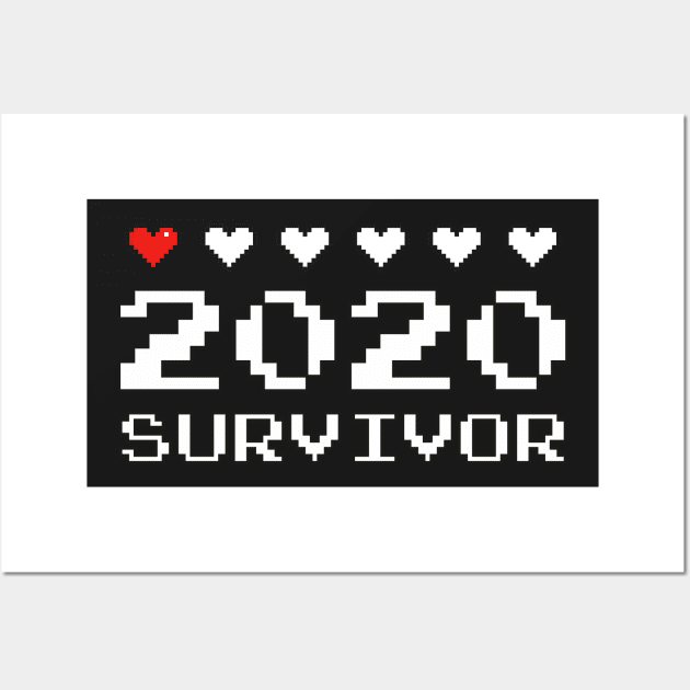 2020 Survivor Funny Pixel Art 8-Bit Gaming Wall Art by zeno27